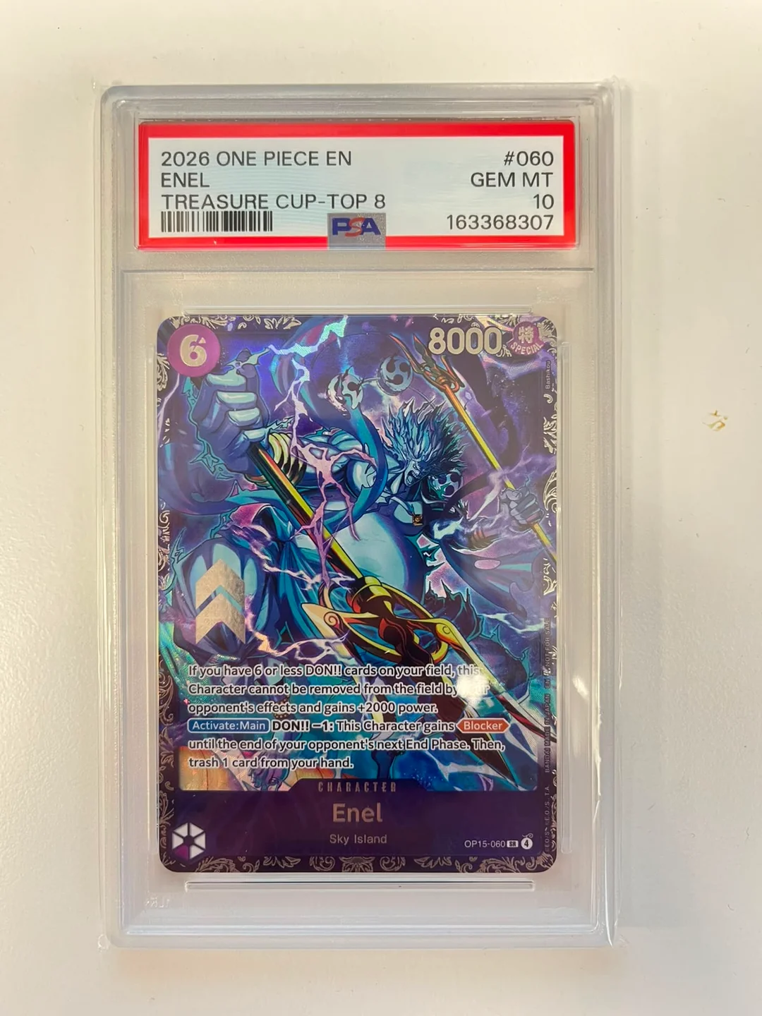Enel Treasure Cup Top 8 Prize OP15-060 ENG PSA 10