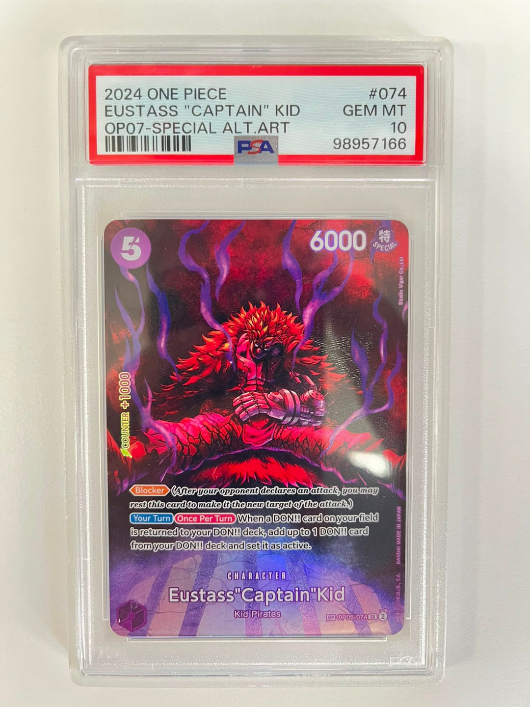 Eustass"Captain"Kid Special Rare OP05-074 ENG PSA 10