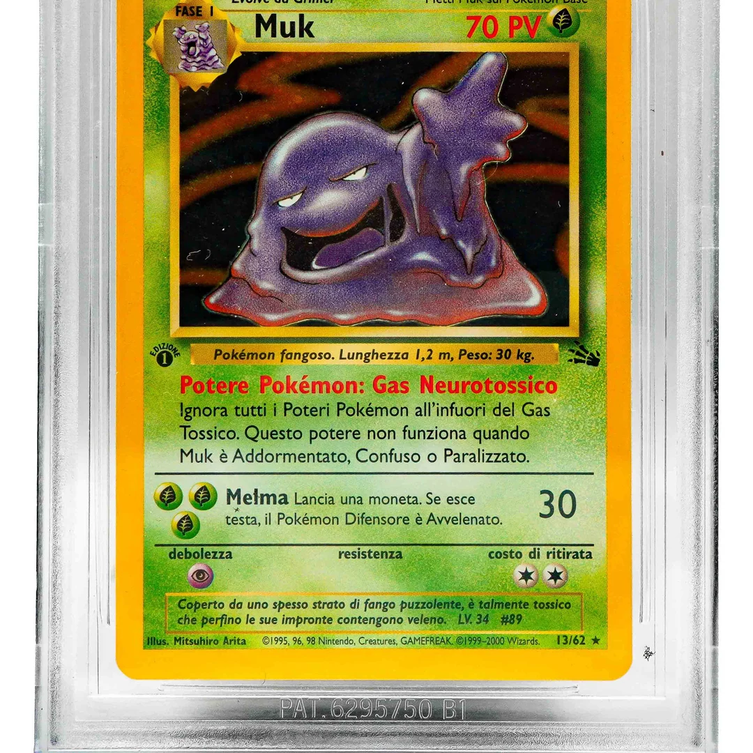 Muk Fossil Holo 1st Edition ITA BGS 9