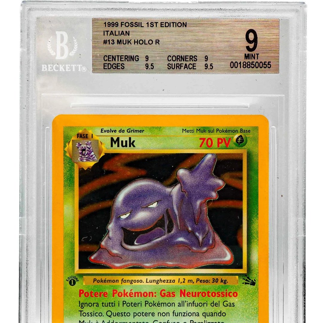 Muk Fossil Holo 1st Edition ITA BGS 9