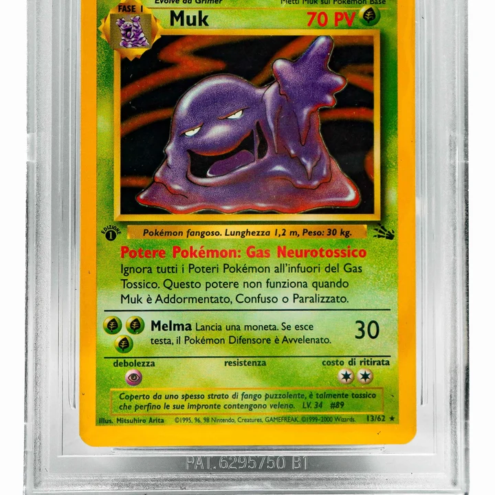 Muk Fossil Holo 1st Edition ITA BGS 7.5
