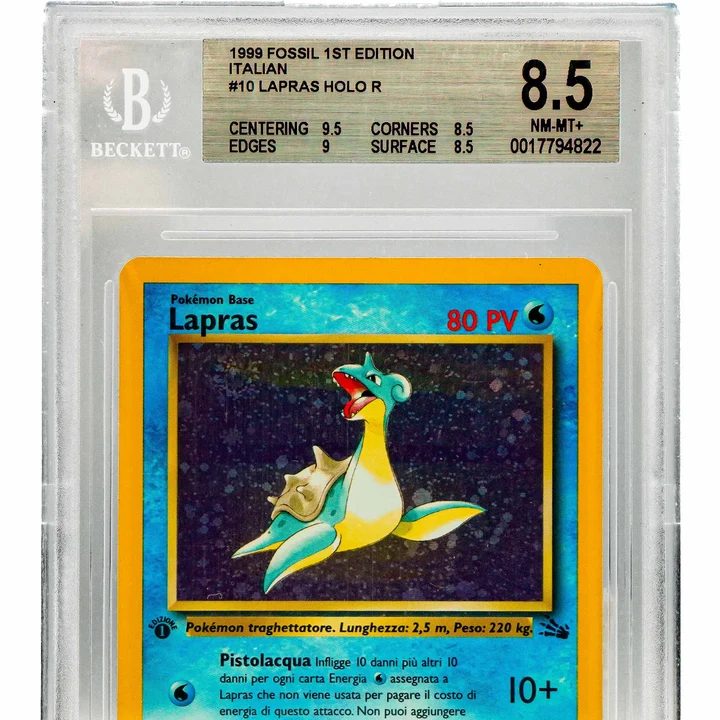 Lapras Holo Fossil 1st Edition ITA BGS 8.5