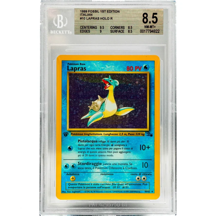 Lapras Holo Fossil 1st Edition ITA BGS 8.5