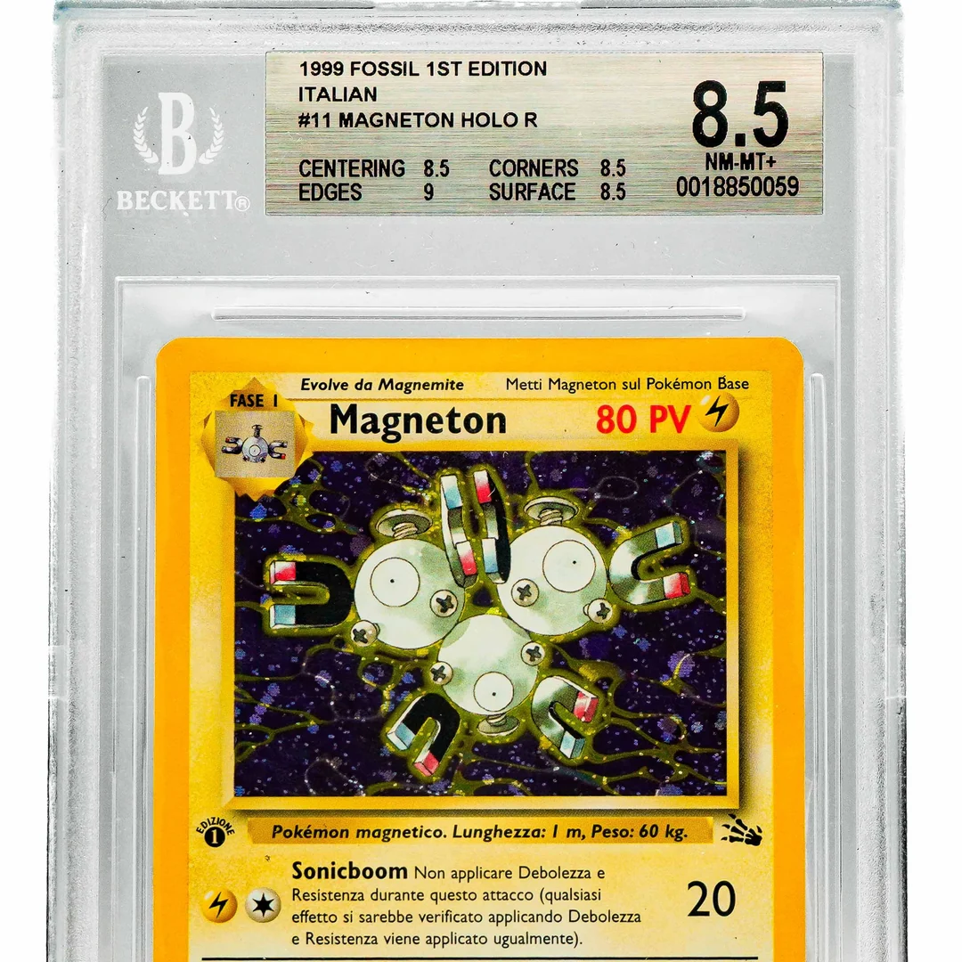 Magneton Fossil Holo 1st Edition ITA BGS 8.5