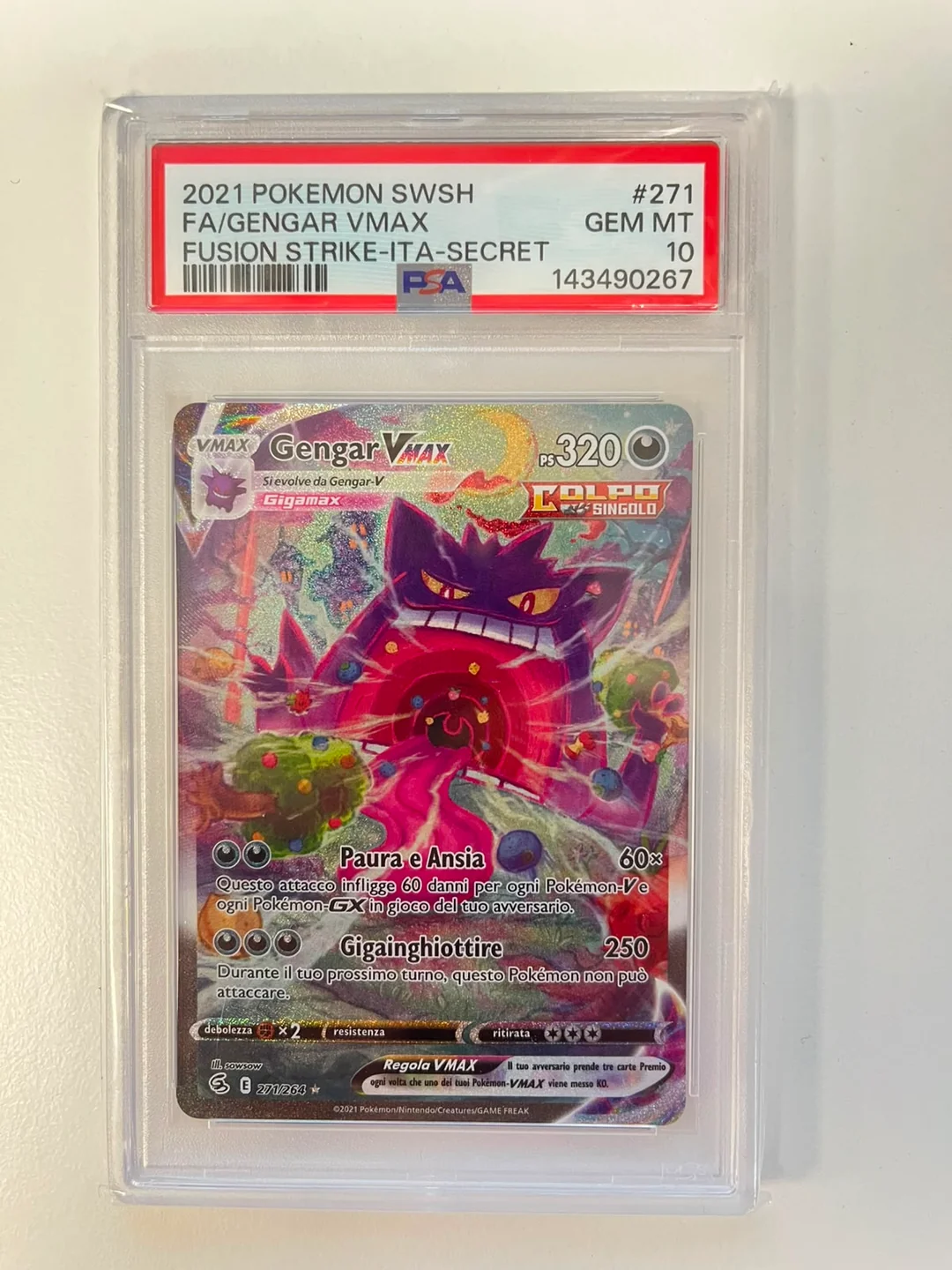 Gengar Vmax Colpo Fusione ITA PSA 10