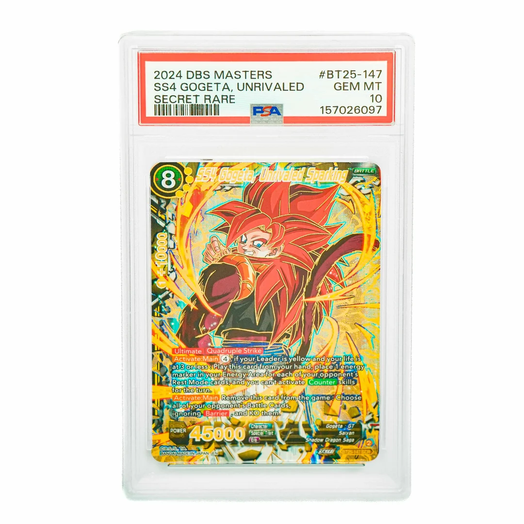 SS4 Gogeta, Unrivaled #BT25-147 SCR ENG PSA 10