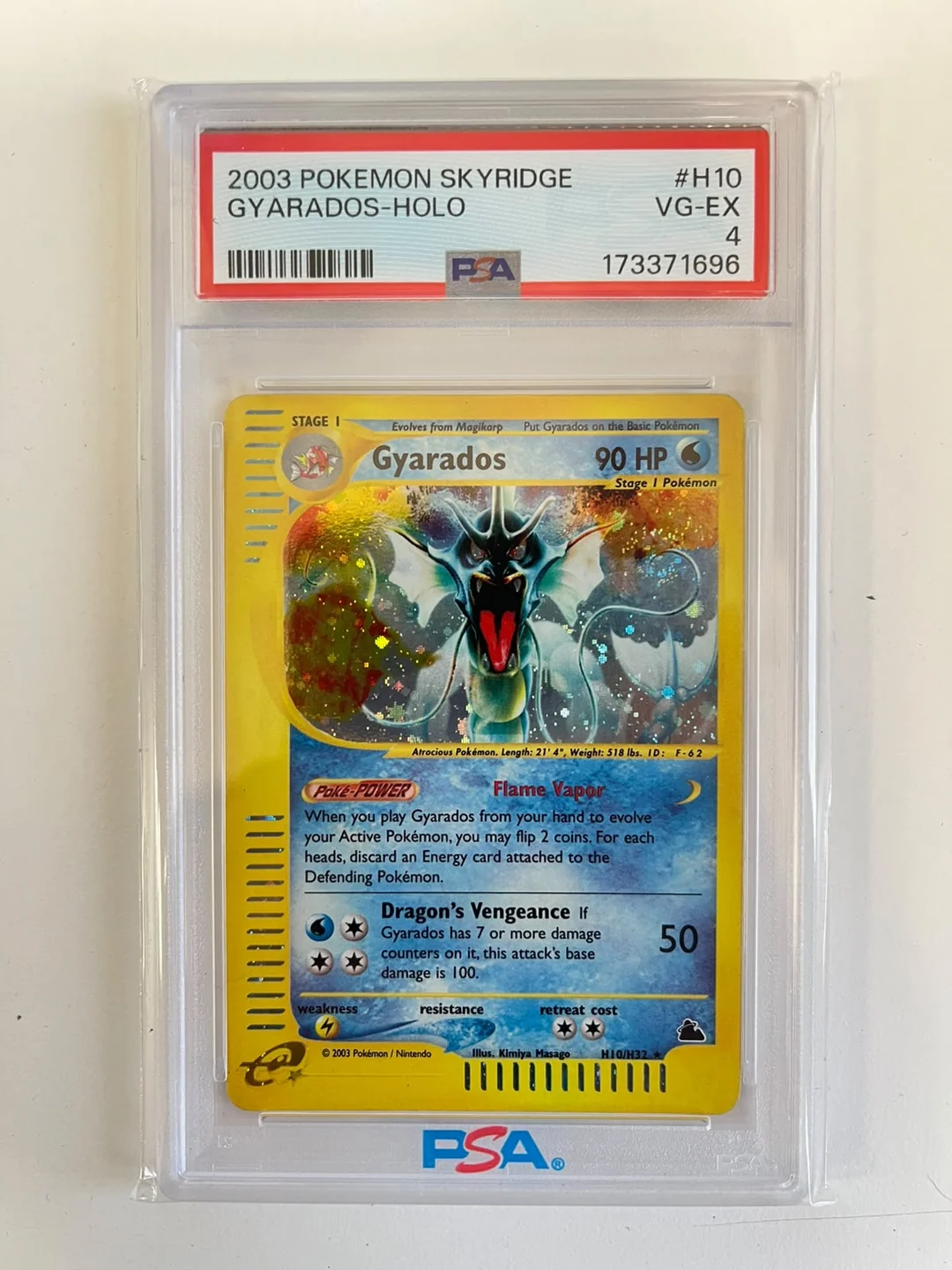 Gyarados Holo Skyridge ENG PSA 4
