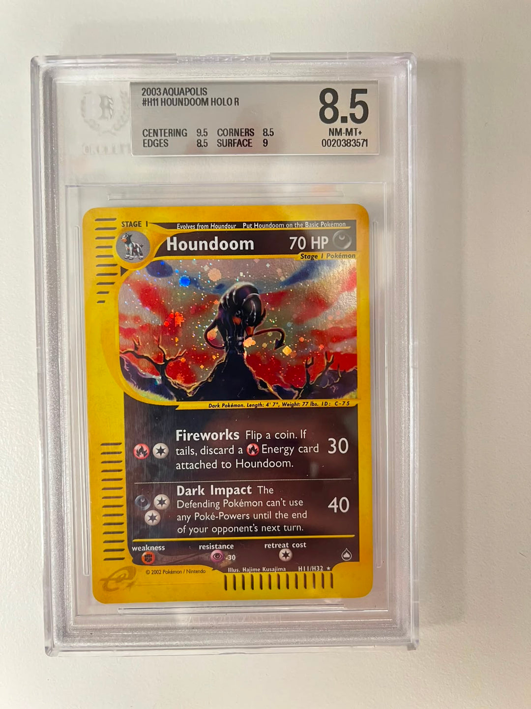 Houndoom Holo Aquapolis ENG BGS 8.5
