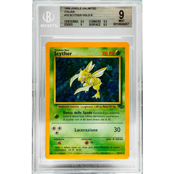 Scyther Dschungel Holo Unlimited ITA BGS 9