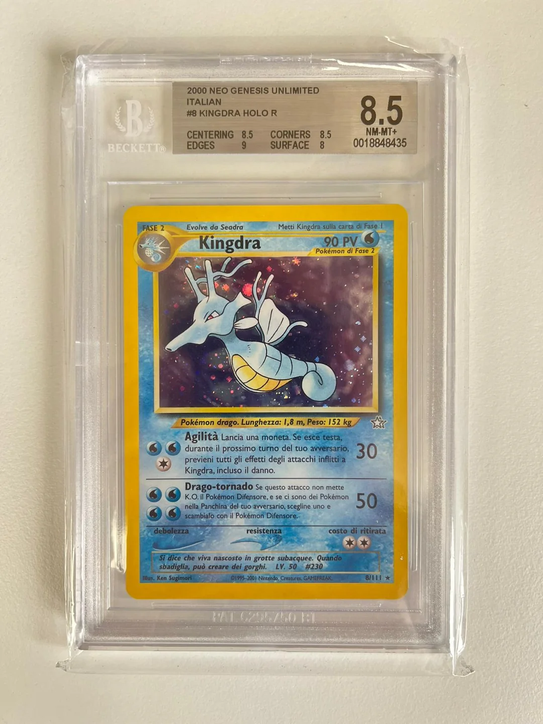 Kingdra Holo Neo Genesis ITA BGS 8.5