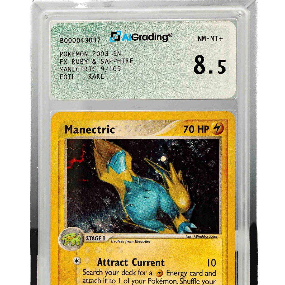 Manectric EX Rubino & Zaffiro (ENG) AI Grading 8.5