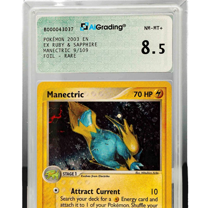 Manectric EX Rubino & Zaffiro (ENG) AI Grading 8.5