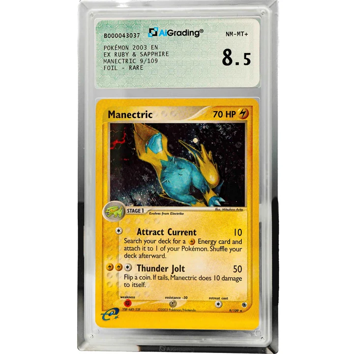 Manectric EX Rubino & Zaffiro (ENG) AI Grading 8.5