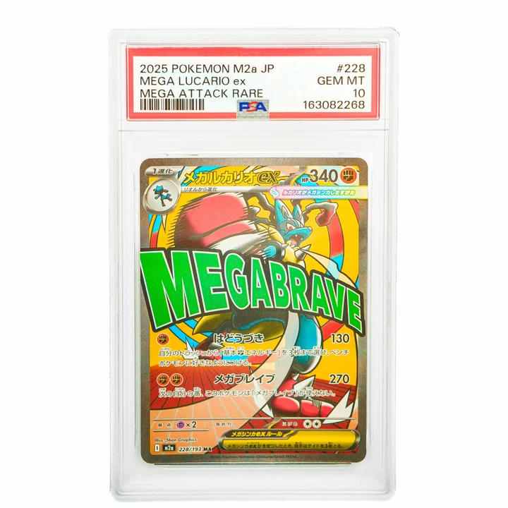 Mega Lucario ex Mega Attack Rare JAP PSA 10
