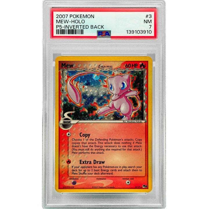 Mew Delta Species Holo Inverted Back Pop 5 ENG PSA 7