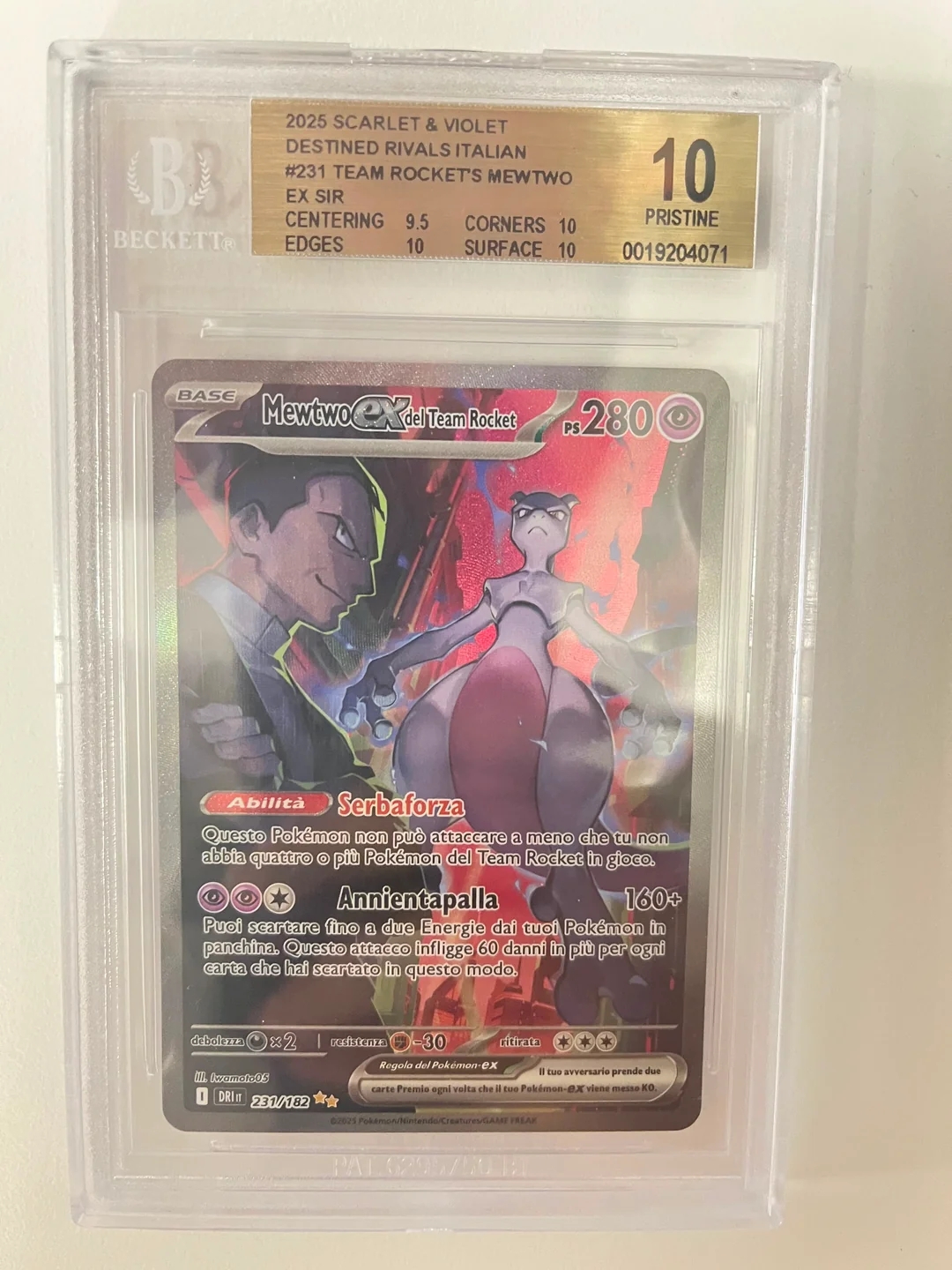 Mewtwo Ex del Team Rocket Rivali Predestinati ITA BGS 10