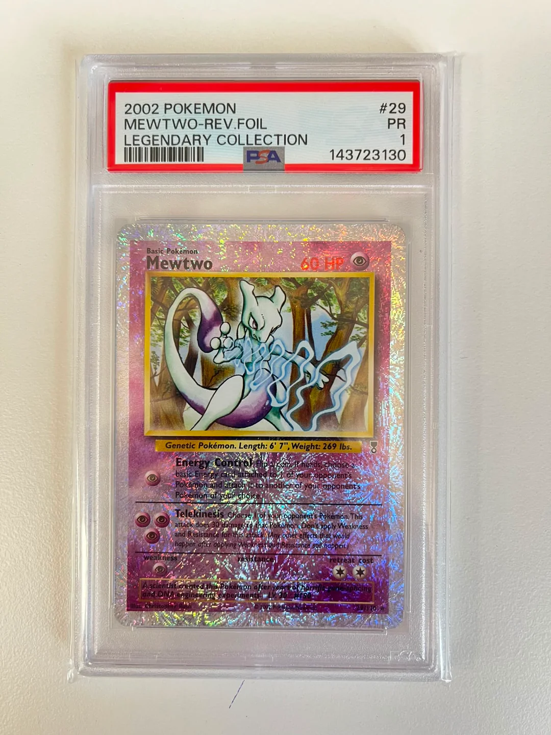Mewtwo Reverse Holo Legendary Collection ENG PSA 1