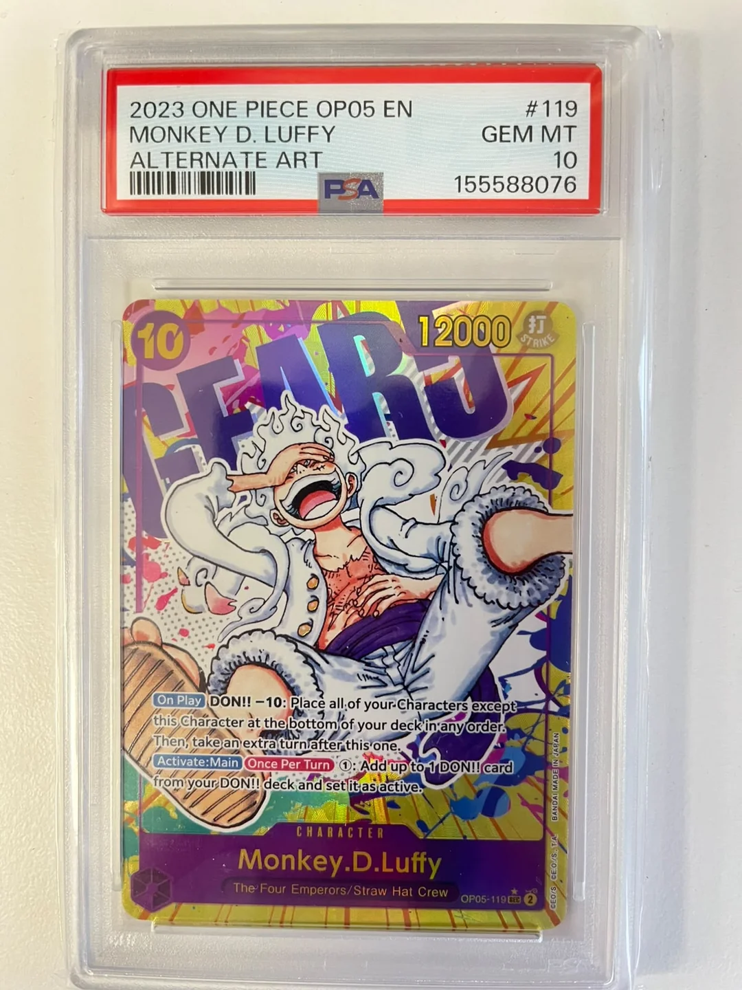 Monkey.D.Luffy ALT ART SEC OP05-119 ENG PSA 10
