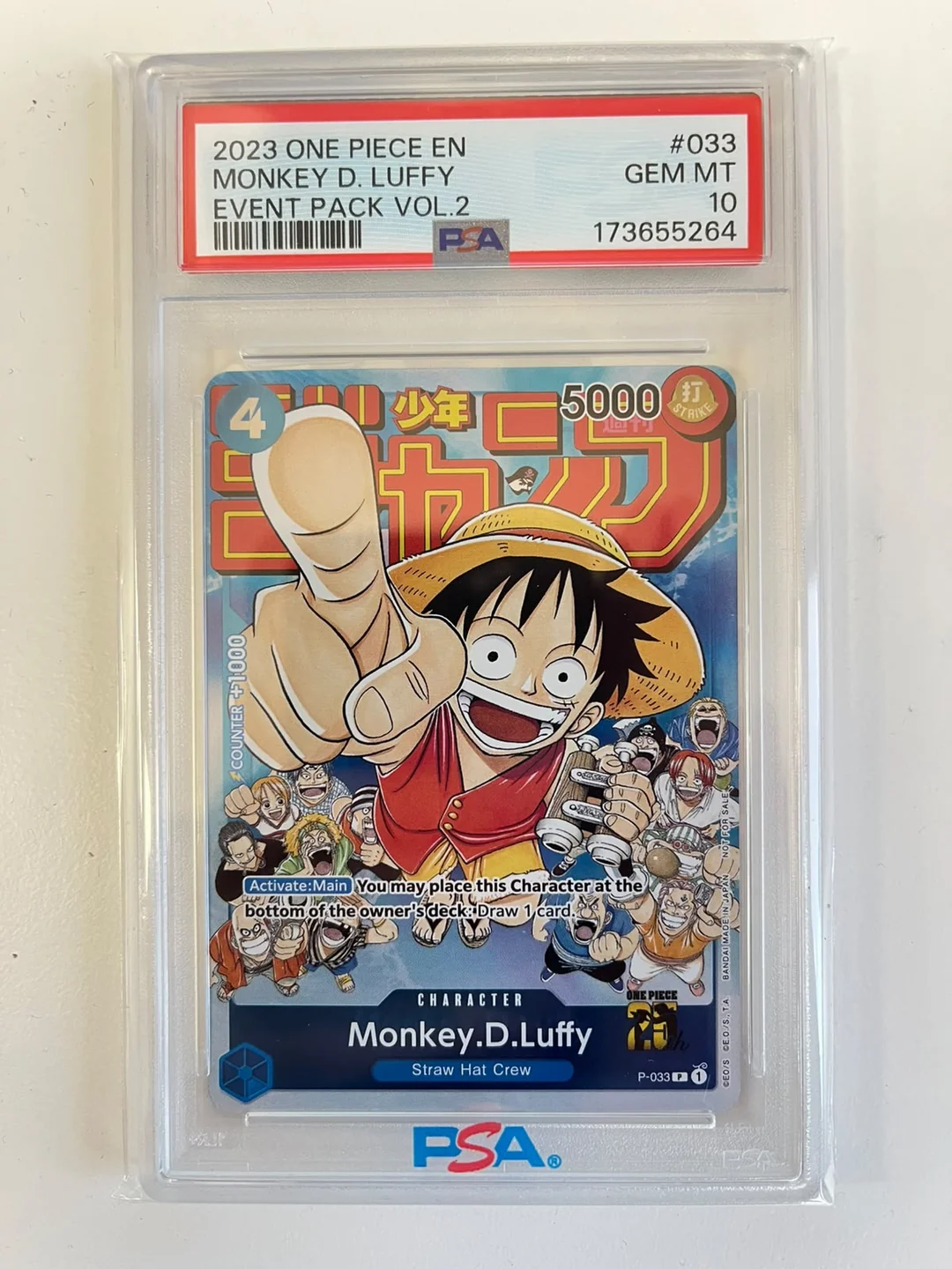 Monkey.D.Luffy Event Pack Vol.2 P-033 ENG PSA 10