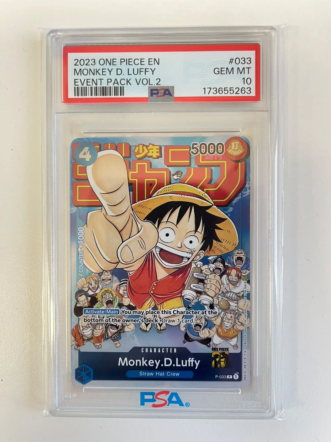 Monkey.D.Luffy Event Pack Vol.2 P-033 ENG PSA 10