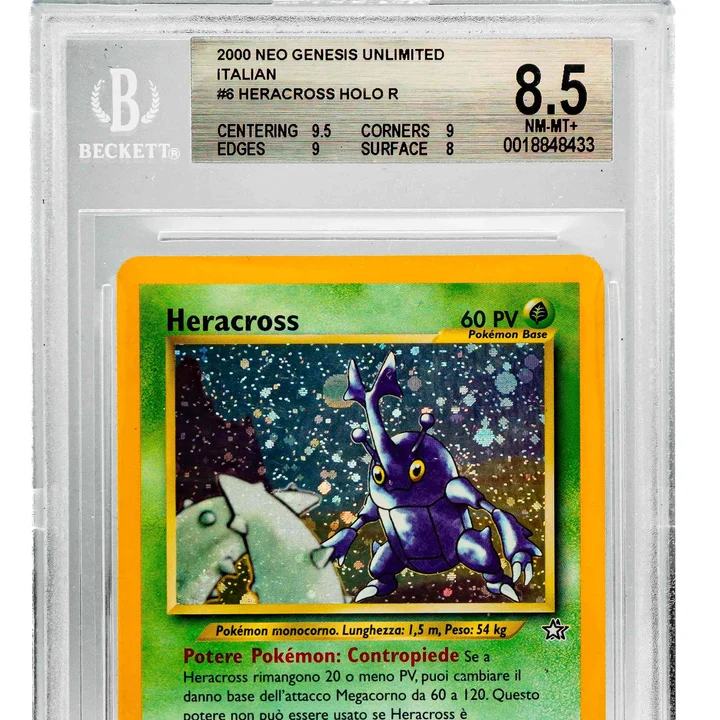 Heracross Holo Neo Genesis ITA BGS 8.5