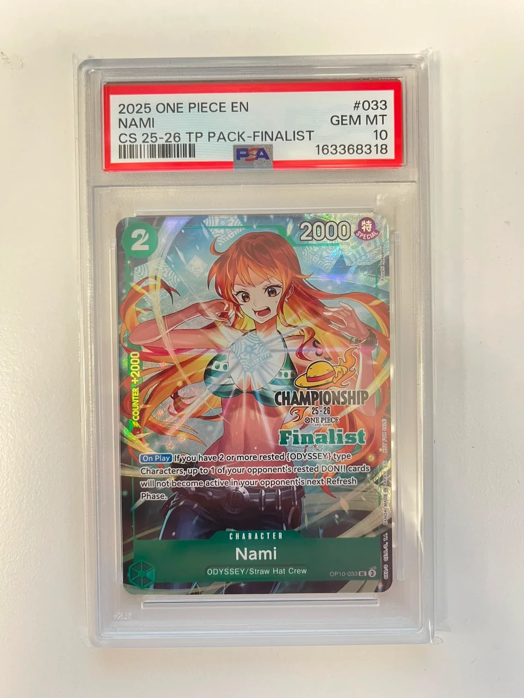 Nami Championship 25-26 Finalist OP10-033 ENG PSA 10