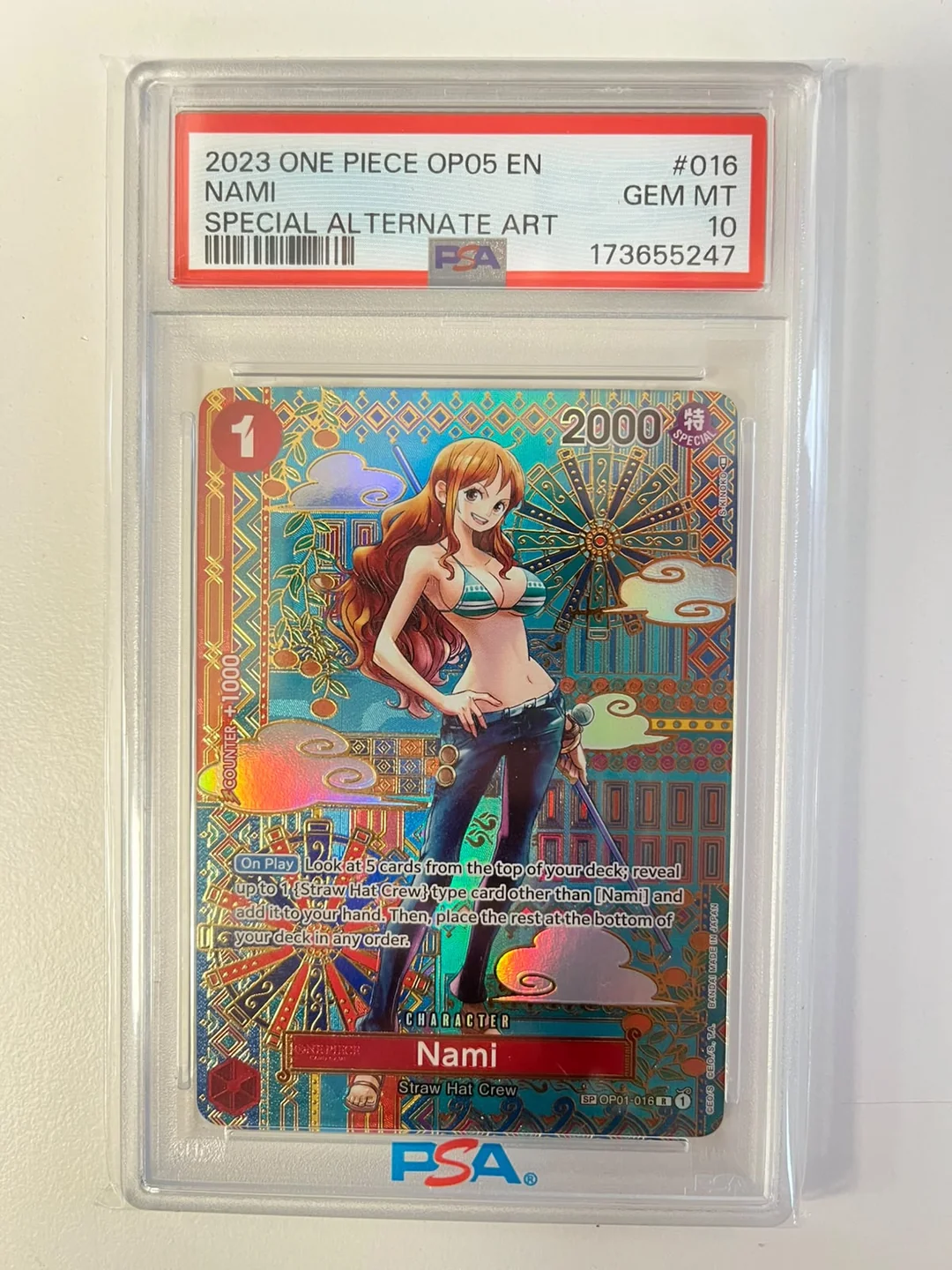 Nami Mosaic Rare OP01-016 ENG PSA 10