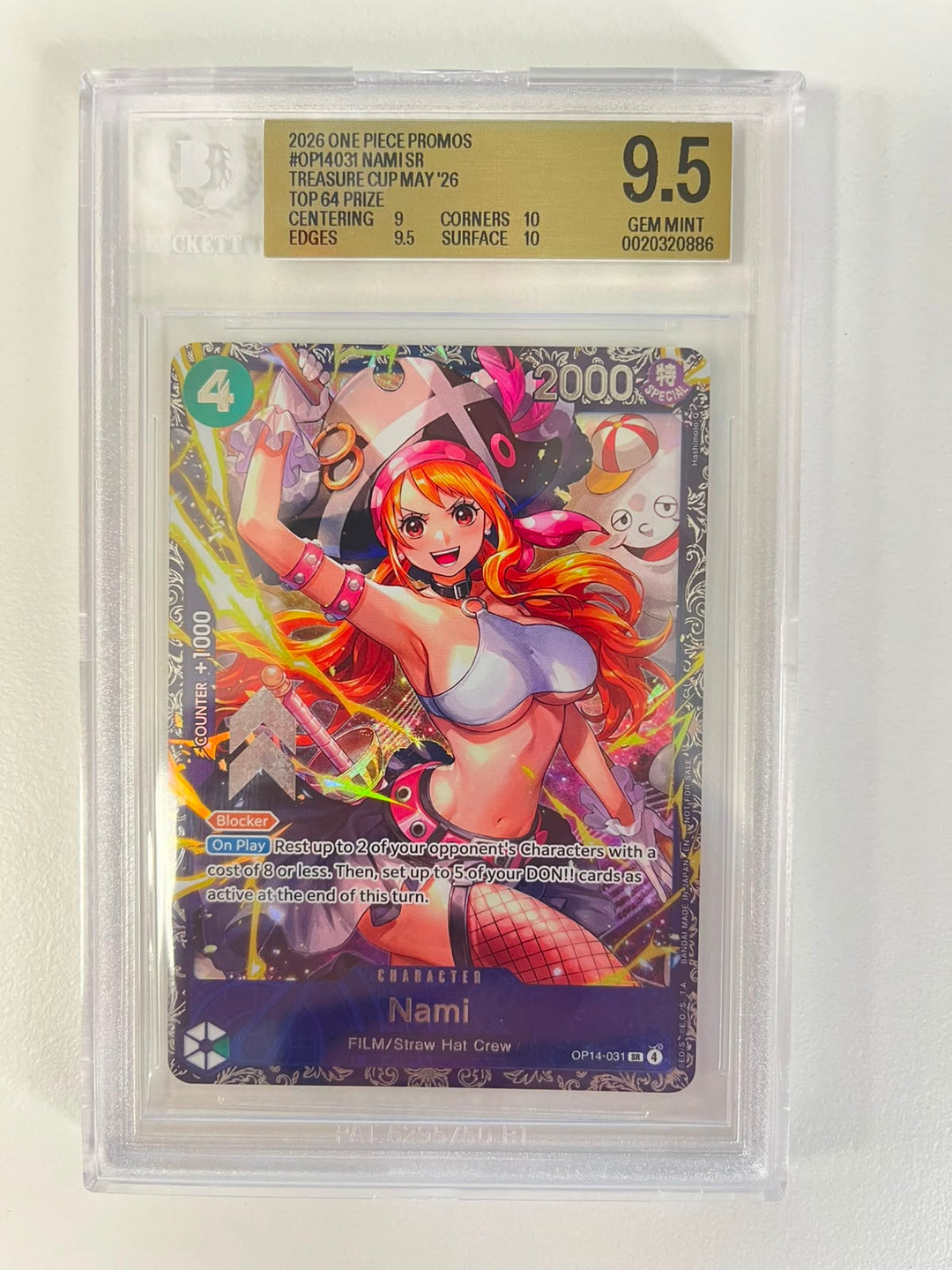 Nami Treasure Cup May'26 Top 64 Prize OP14-031 ENG BGS 9.5