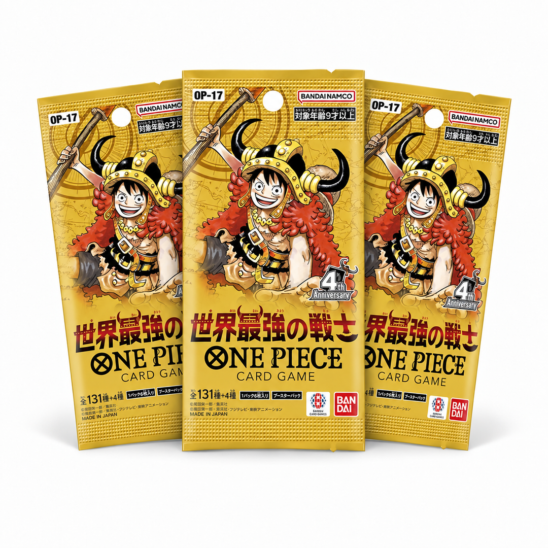 One Piece Card Game OP-17 The World's Strongest Warriors – Bundle 3 Bustine JP