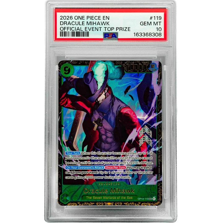 Dracule Mihawk Regional Championship Top 8 Prize OP14-119 ENG PSA 10
