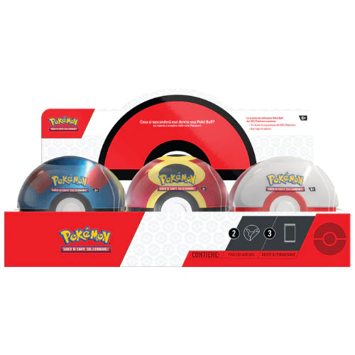 Pokémon Display 6x Tin Pokéball Ottobre 2025 ITA