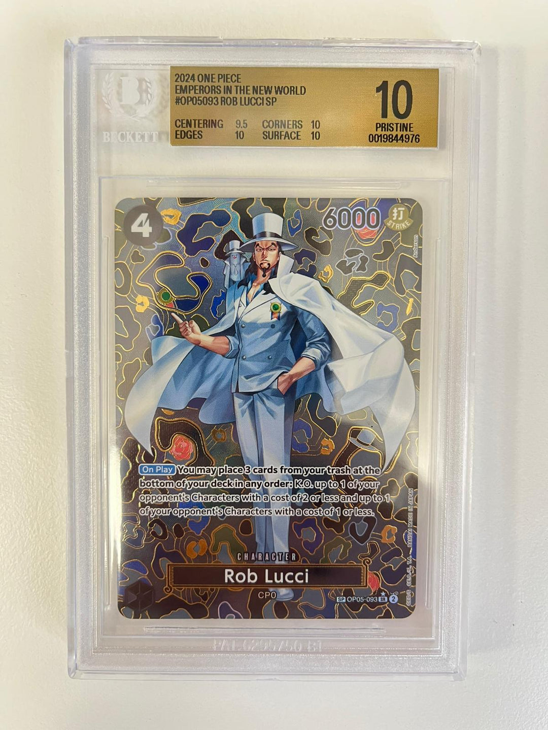 Rob Lucci Mosaic Rare OP05-093 ENG BGS 10