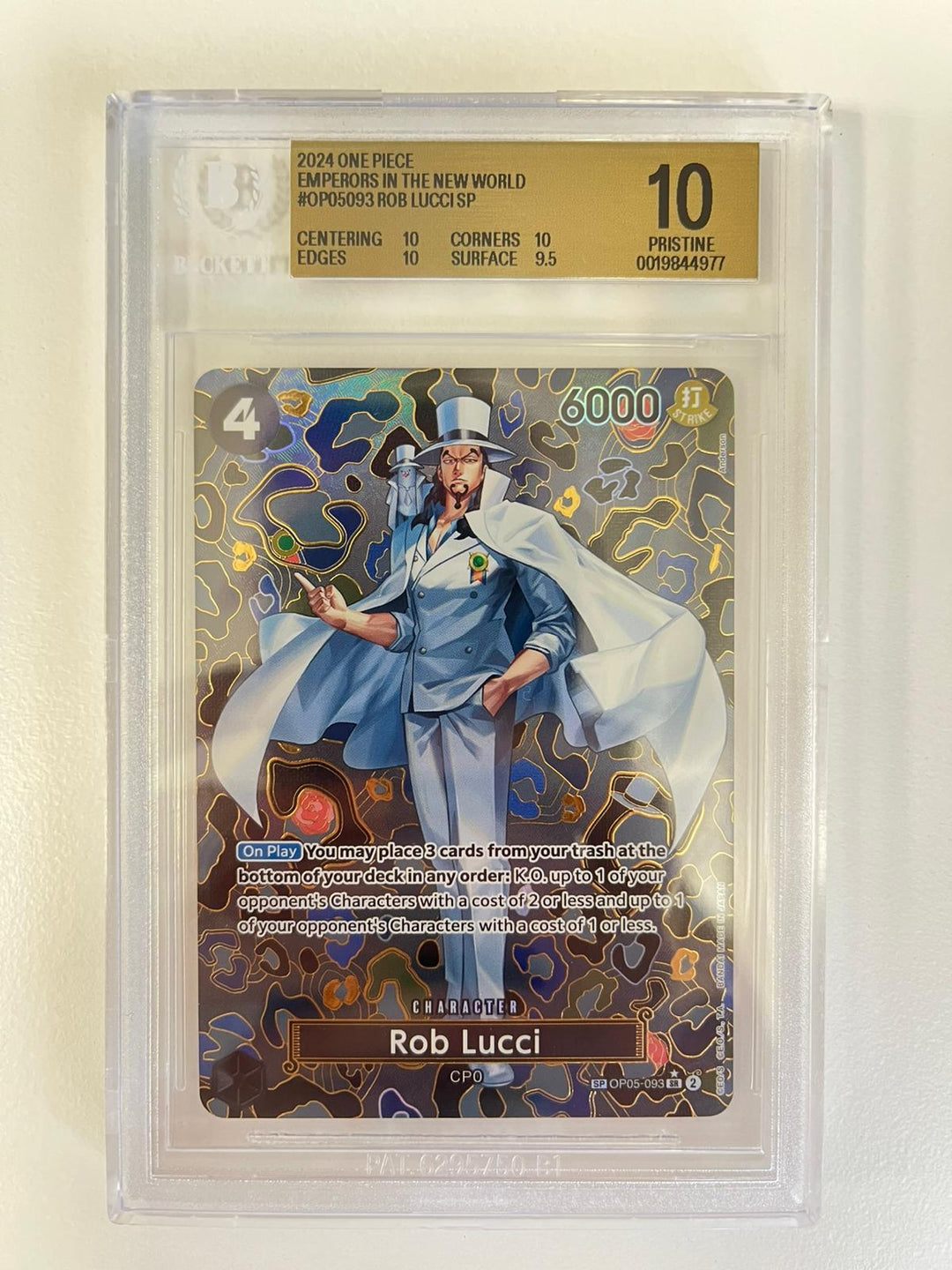 Rob Lucci Mosaic Rare OP05-093 ENG BGS 10