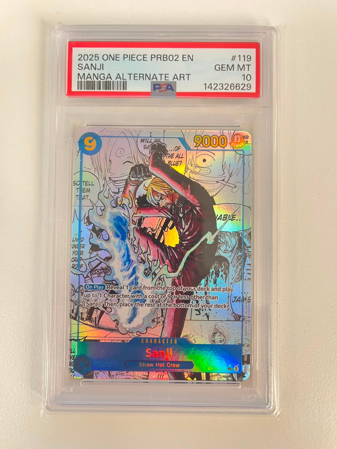 Sanji Manga Rare PRB02/OP06-119 ENG PSA 10