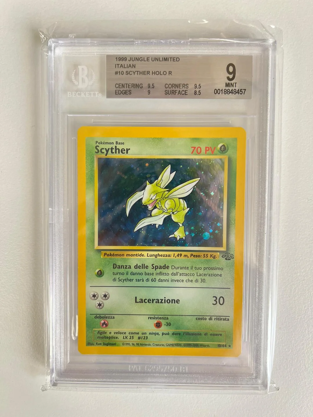 Scyther Jungle Holo Unlimited ITA BGS 9