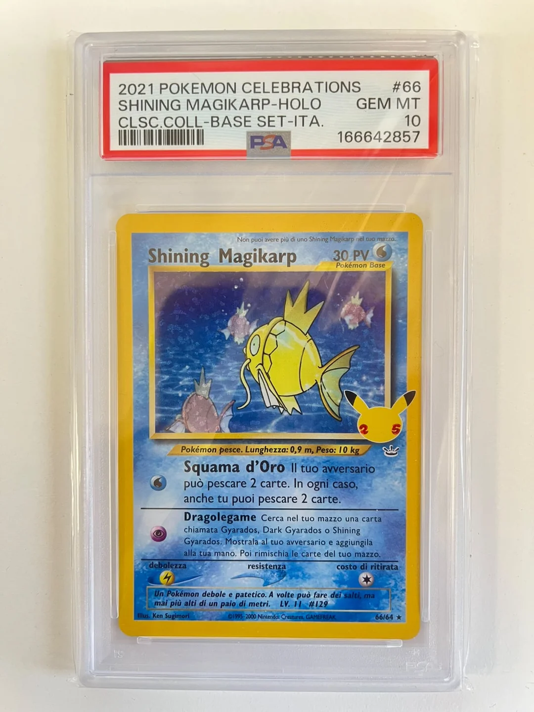 Shining Magikarp Holo Granfesta ITA PSA 10