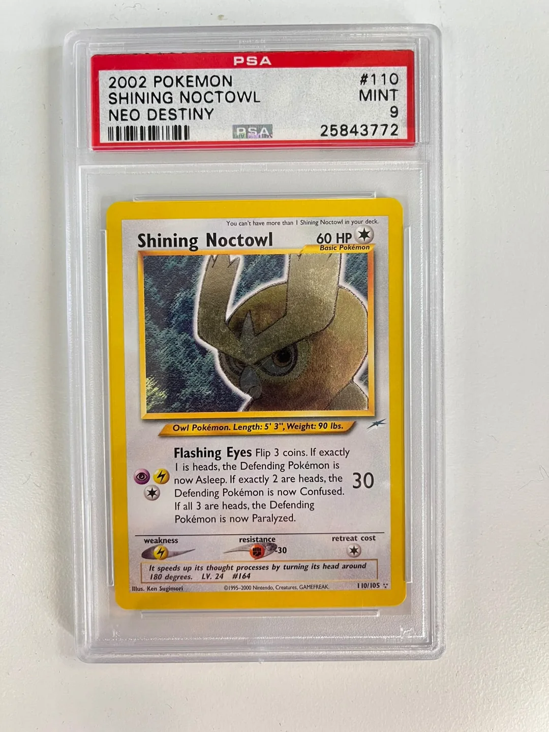 Shining Noctowl Neo Destiny Unlimited English PSA 9