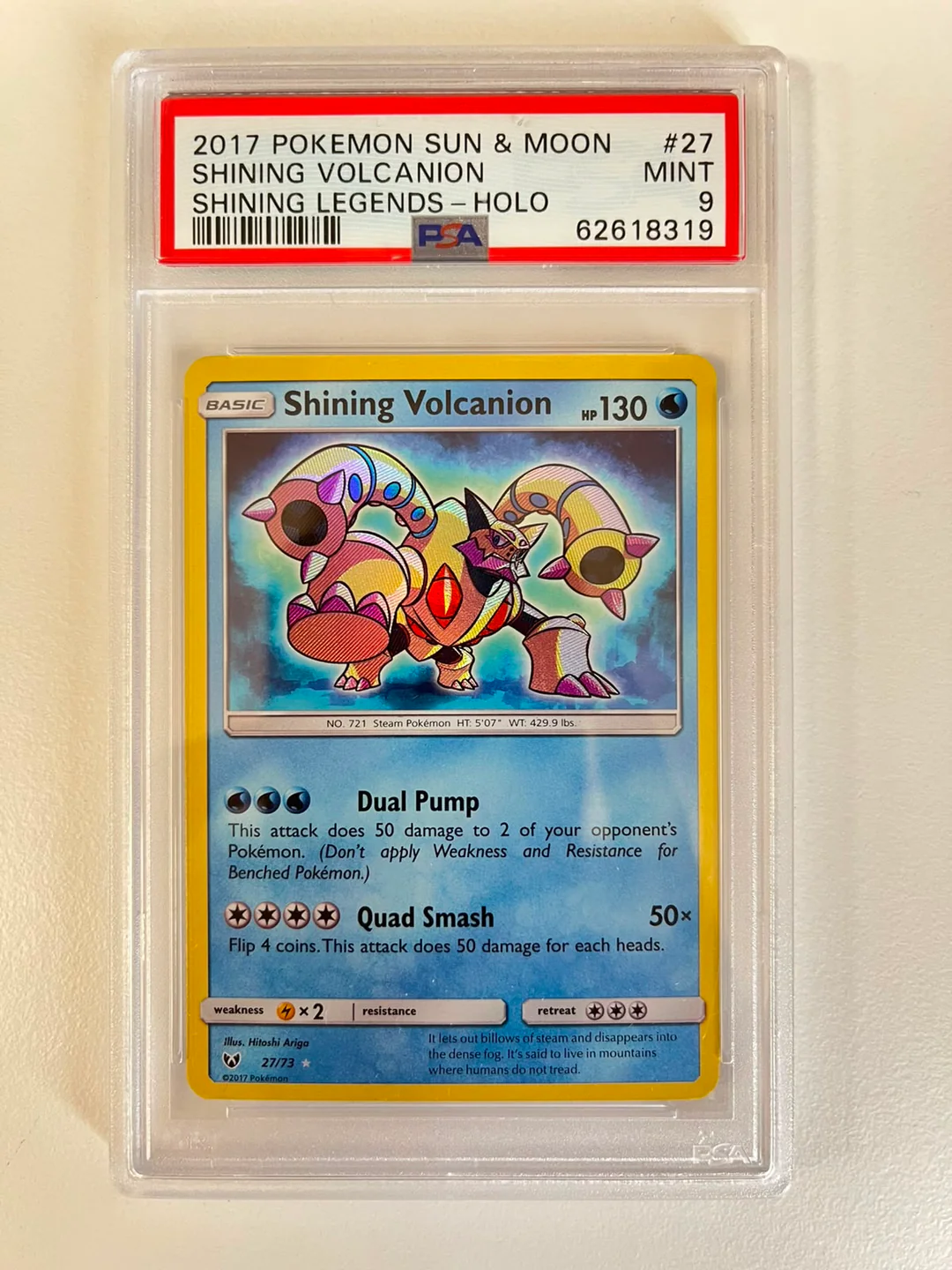Shining Volcanion Shining Legends ENG PSA 9