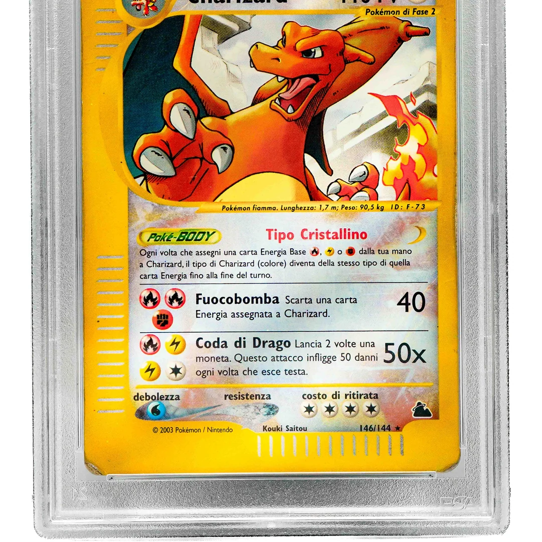 Charizard Crystal Reverse Holo Skyridge ITA PSA 2