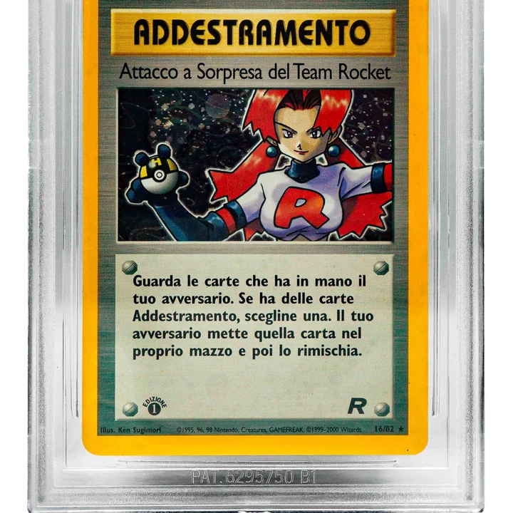 Attacco a sorpresa del Team Rocket Holo 1st Edition ITA BGS 8.5