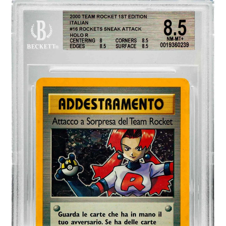 Attacco a sorpresa del Team Rocket Holo 1st Edition ITA BGS 8.5