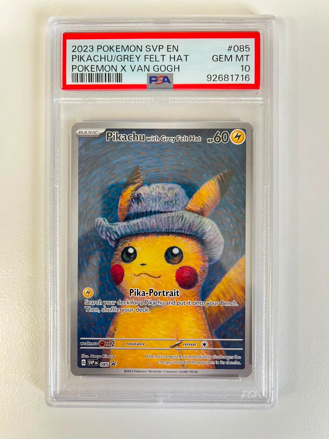 Pikachu Van Gogh SVP 085 ENG PSA 10