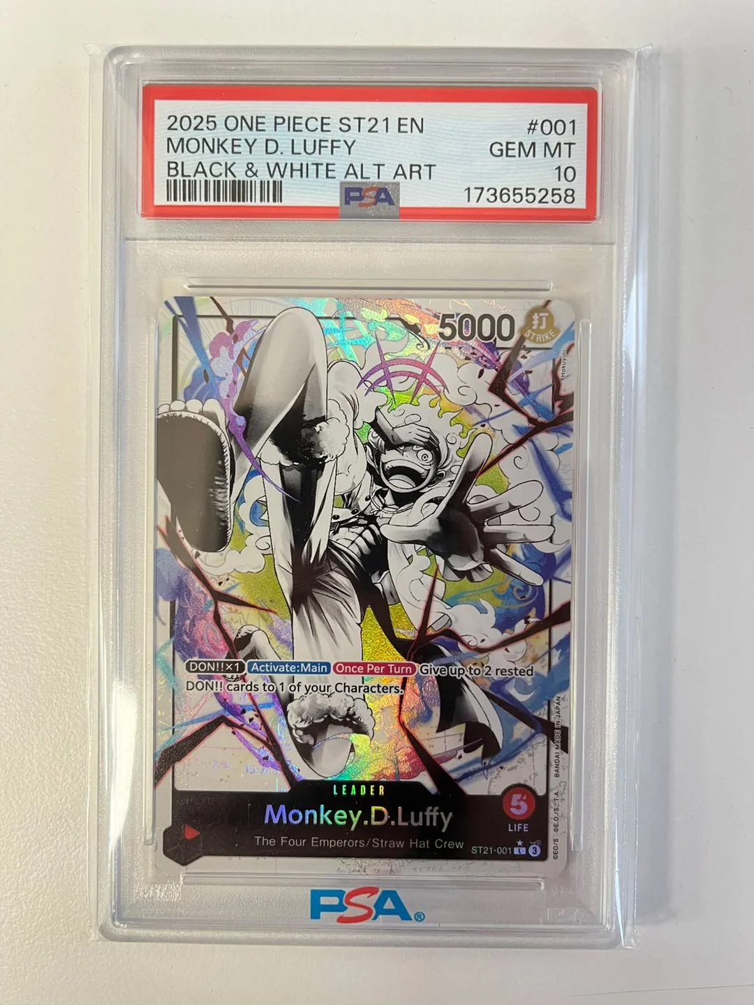 Monkey.D.Luffy Alt Art ST21-001 ENG PSA 10