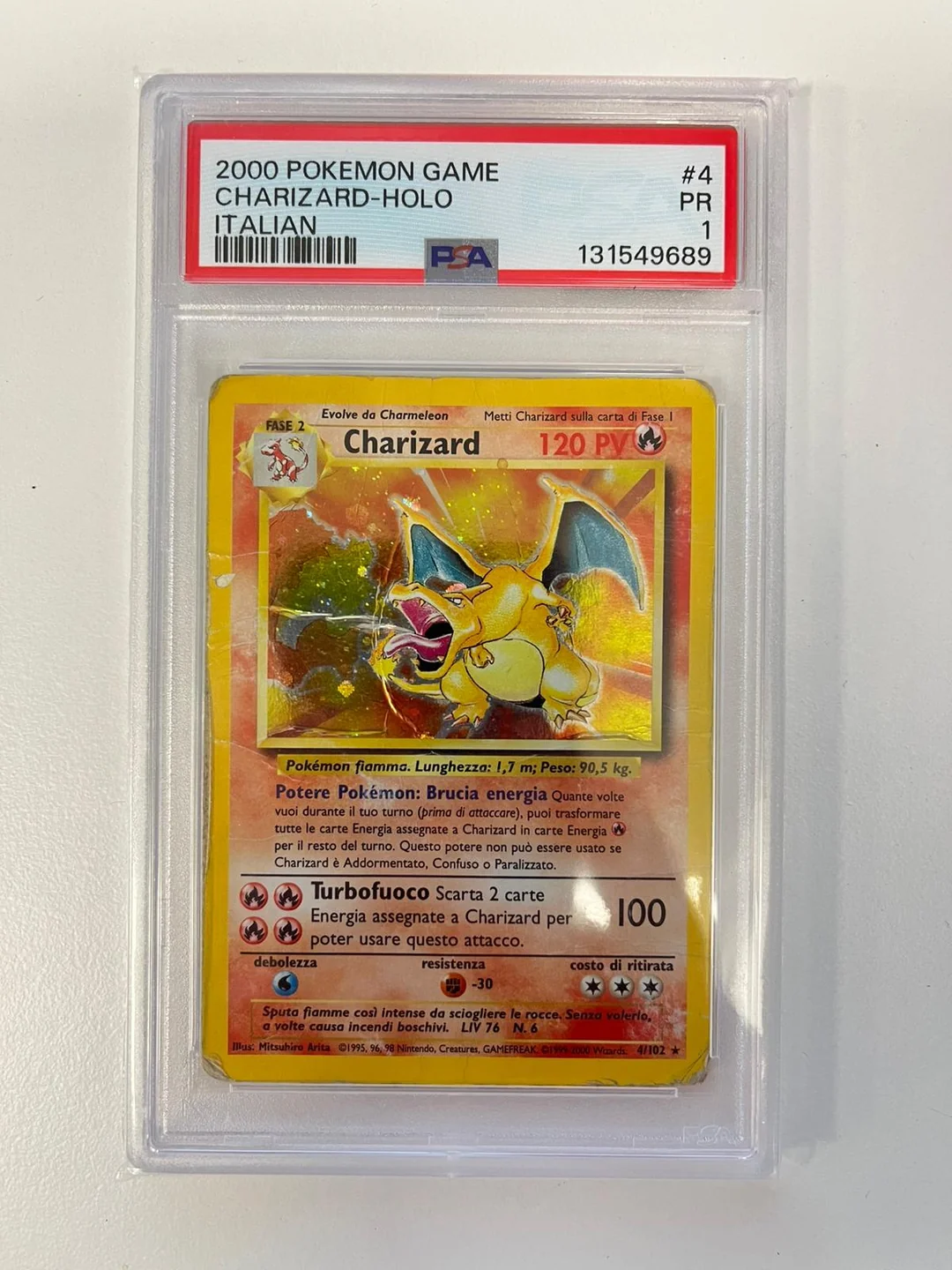Charizard Set Base ITA PSA 1