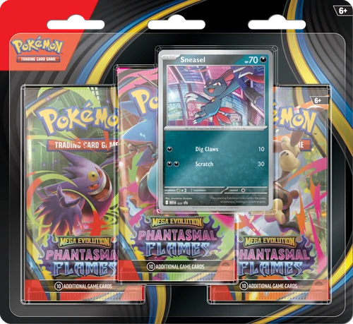 Megaevoluzione: Fiamme Spettrali – 3 Pack Blister Weavile (ENG)