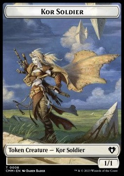 Kor Soldier Token (W 1/1) // Elemental Token (R 1/1 Haste)