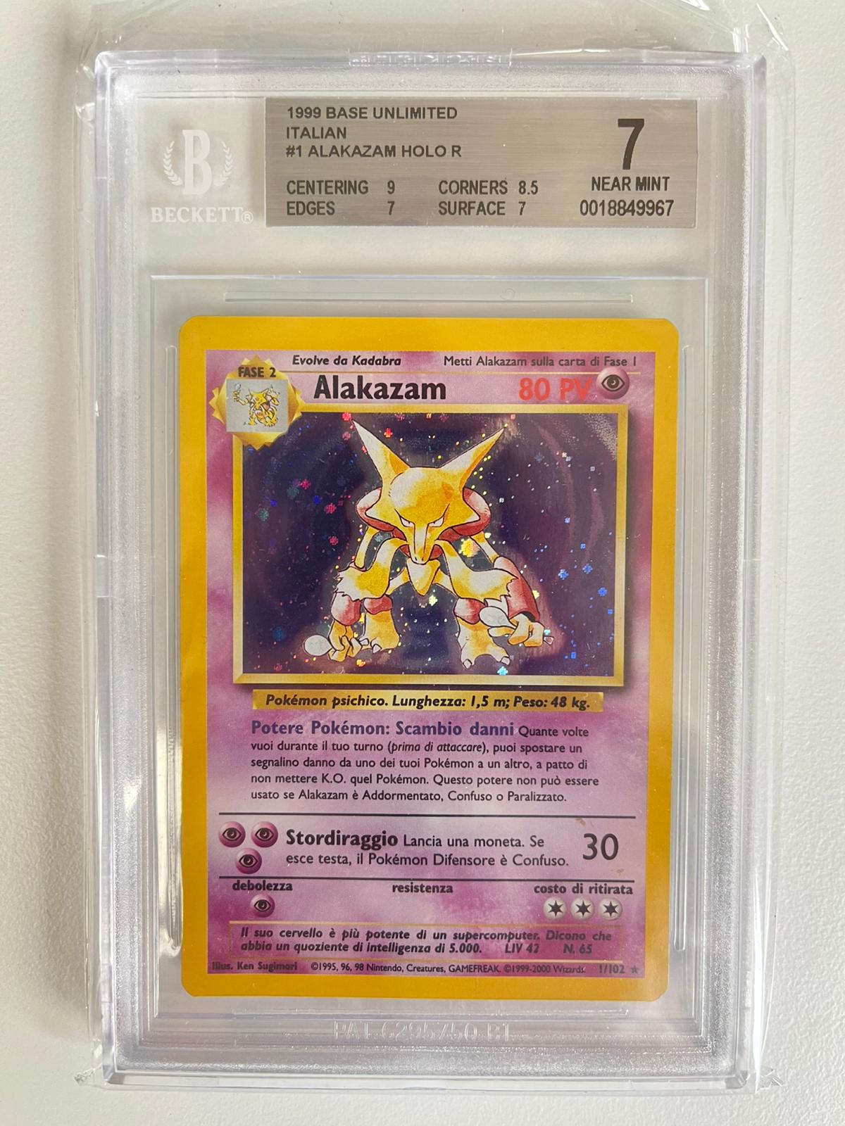 Alakazam Set Base Unlimited ITA BGS 7