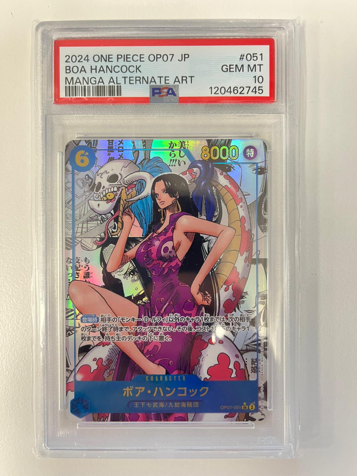 Boa Hancock Manga Rare OP07-051 JAP PSA 10