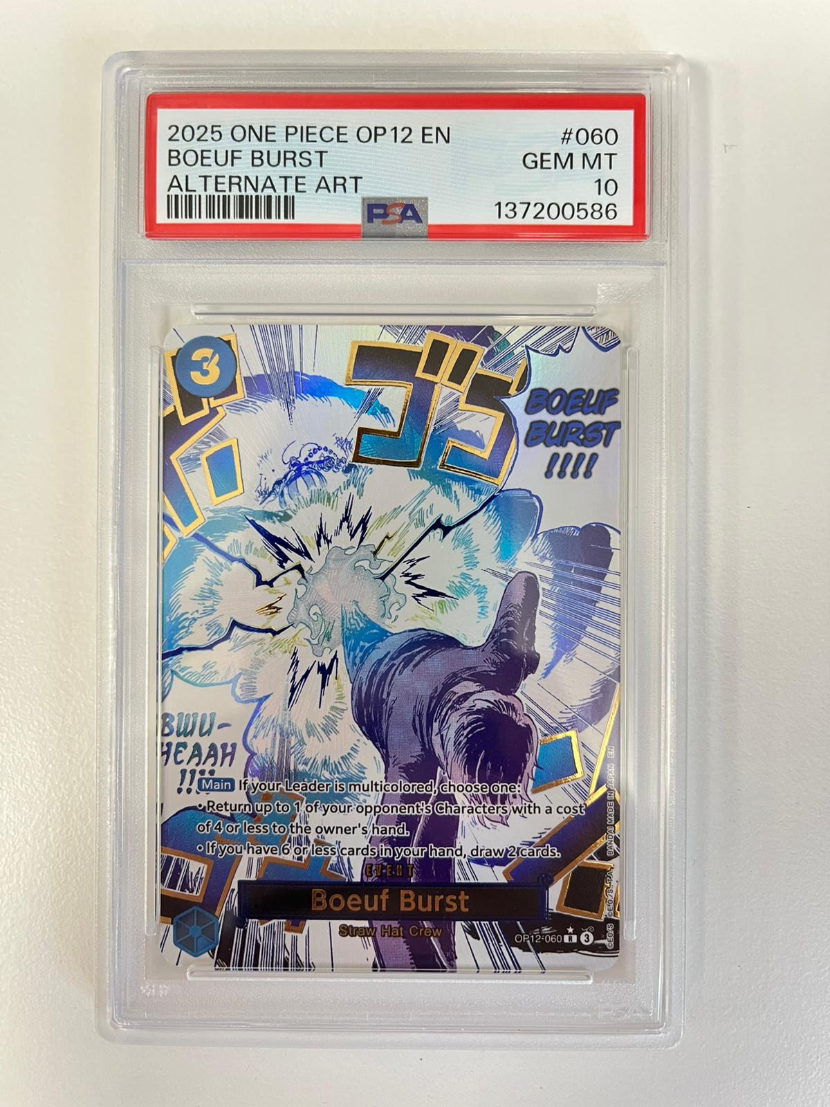 Boef Burst Alt Art OP12-060 ENG PSA 10