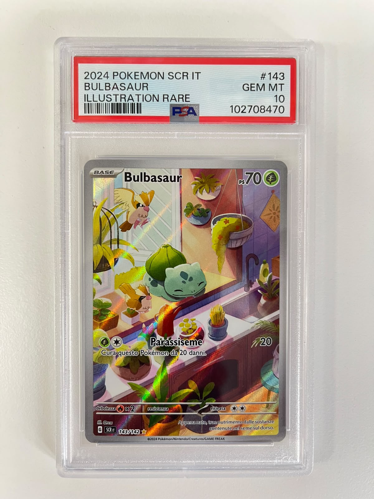 Bulbasaur Corona Astrale ITA PSA 10